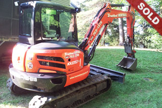 rubber tracked mini excavator sold