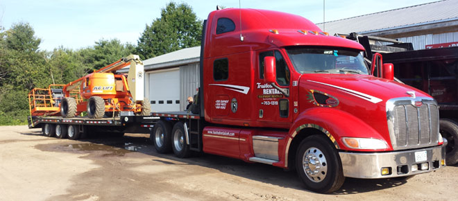 delivery tractor and trailer