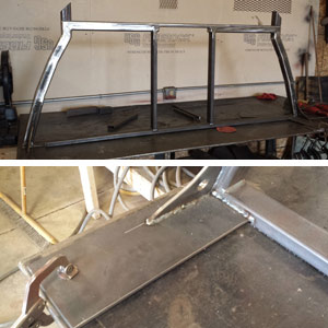 custom back head rack for F250